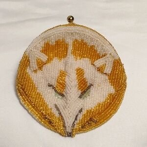 Delill Vintage * Fox Head Coin Purse Hand Made in Korea EUC Bg220